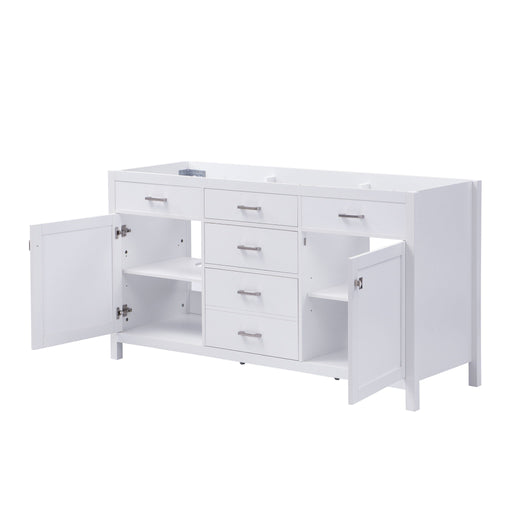 Bathroom Vanity Cabinet Only With Soft Closing Doors & Drawers, Adjustable Shelves - White Noble House