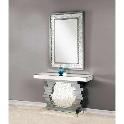 Nysa - 47" X 14" Console Table - Mirrored & Faux Crystals ACME