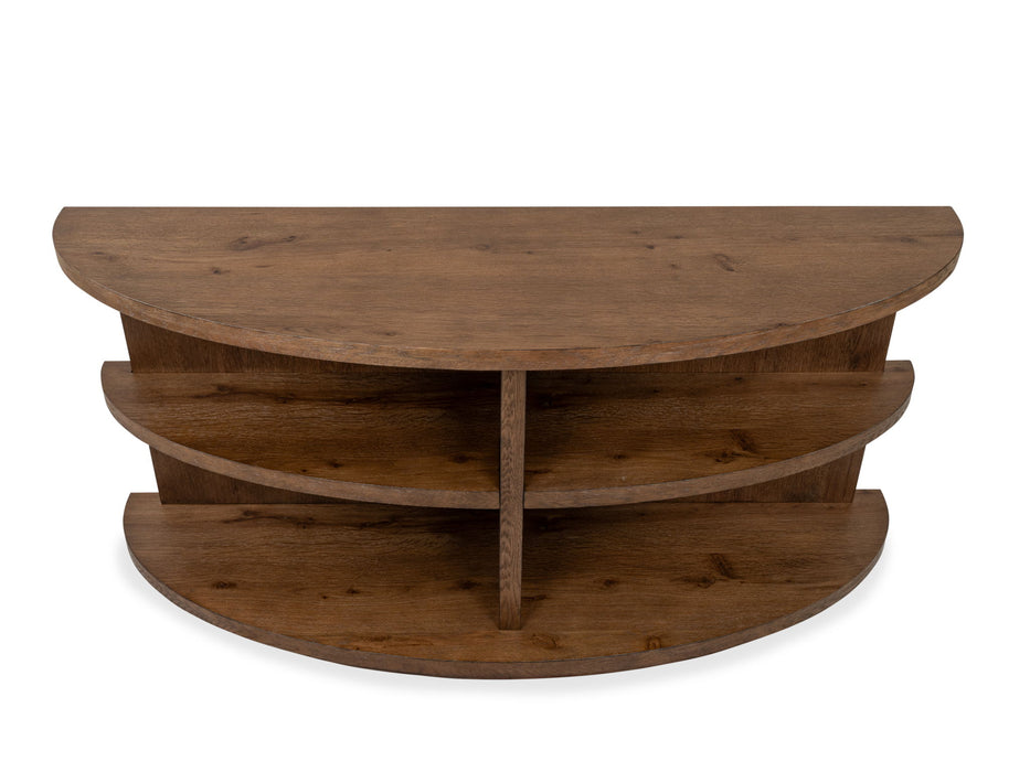 Oswald - Demilune Sofa Table - Brown Magnussen Furniture