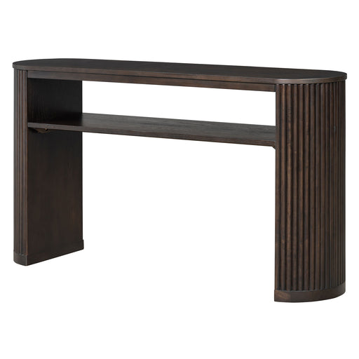 Console Table With Fluted Legs, Open Shelf Hearth and Haven