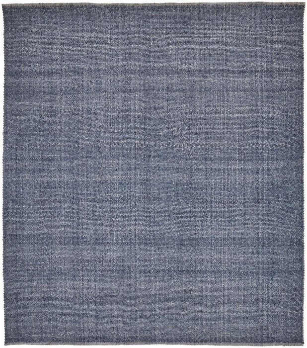 Hand Woven Wool Area Rug - Blue - 9' X 12'