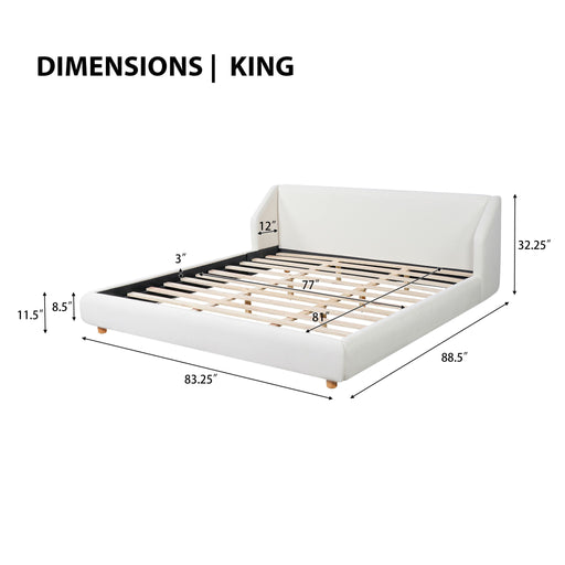 Modern Upholstered Bed Frame With Wingback Headboard Artistry At Home