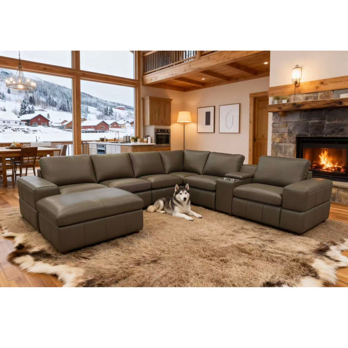 Modular Sectional With Large Square Arms, Custom Configuration Home Essentials