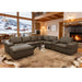 Modular Sectional With Large Square Arms, Custom Configuration Home Essentials