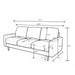 3 Seater Sofa With Loose Back Cushions And Accent Pillows For Living Room - Dark Blue US Pride
