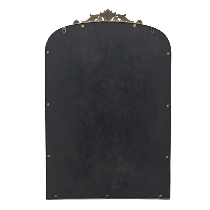 36" Crowned Top Framed Accent Mirror - Gold