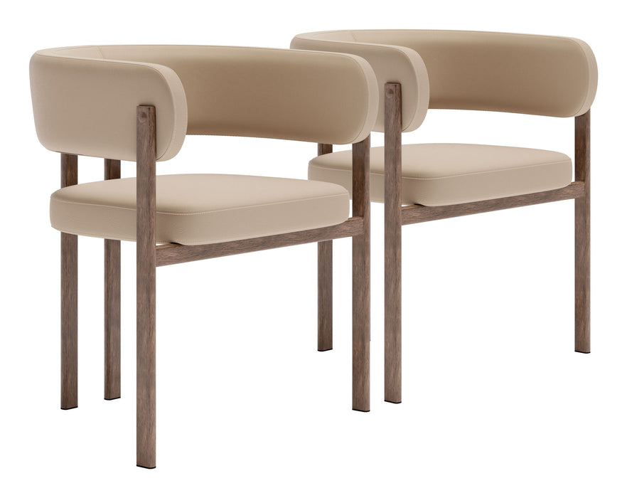 Ruge - Dining Chair (Set of 2) - Beige Zuo Modern