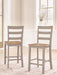 Harperfeld - Barstool (Set of 2) - Natural / Gray Signature Design by Ashley®
