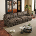 Luxuriously Comfortable Cloud Couch Sofa With Elegant Rolled Arms & Pleated Skirt Design Home Essentials