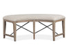 Paxton Place - Curved Bench With Upholstered Seat - Dovetail Gray Magnussen Furniture