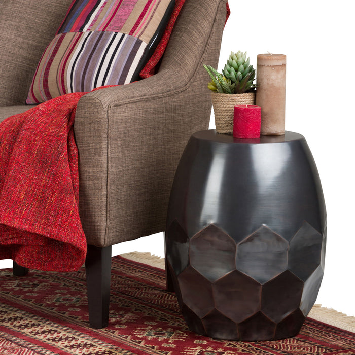 Flanigan - Hand Crafted Metal Accent Table Simpli-Home