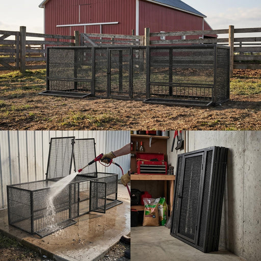 Thickened Chicken Coop For Outdoor - Black / Silver Daily Nest