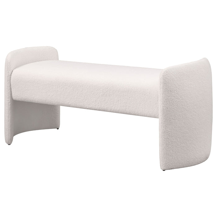 Joshua - Upholstered Accent Bench - Ivory Furniture Max