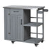 Outdoor Kitchen Island Prep Station With Lockable Wheels, Ample Storage, Towel & Spice Racks Hearth and Haven