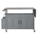 Foldable Outdoor Kitchen Island With Lockable Wheels, Storage Cabinet And Towel Rack For Patio Hearth and Haven