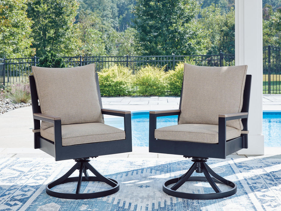 East Beach - Swivel Chair With Cushion (Set of 2) - Blue Signature Design by Ashley®