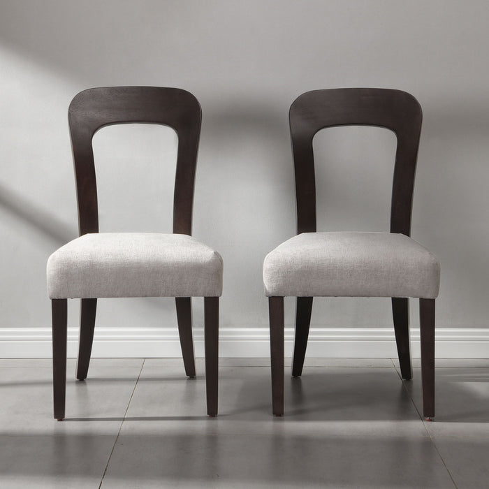 Upholstered Dining Chairs (Set of 2) - Gray Noble House