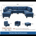 8 Piece Modular U - Shape Sectional Sofa Home Essentials