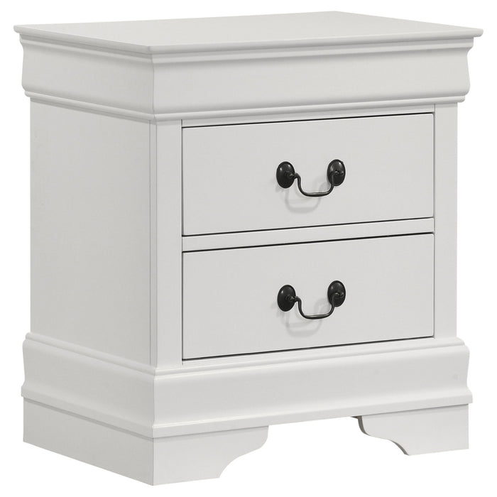 2 Drawer Nightstand - White Furniture Max