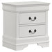 2 Drawer Nightstand - White Furniture Max