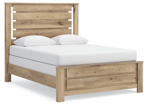 Brozmont - Queen Panel Bed - Tan Benchcraft®