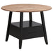 Arunda Yukon - Round Counter Height Dining Table With Pedestal Base And Built In Drawer - Oak Furniture Max