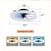 LED Light Source And Remote Control, 3000 - 6500K Dimmable Flush Mount LED Fan Light, 6 Speeds, Quiet DC Motor - Matte Black Daily Nest
