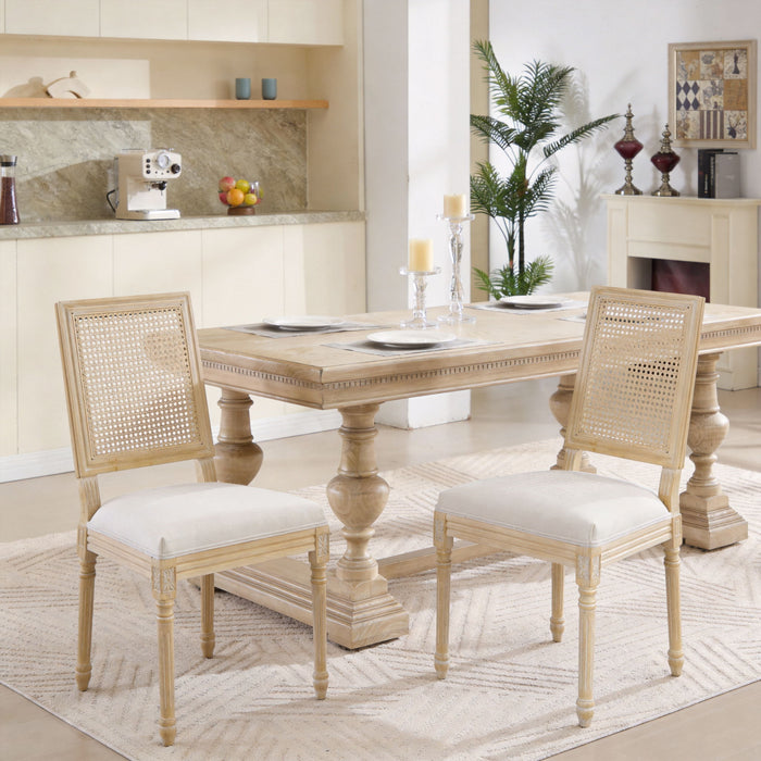 Dining Chairs With Square Back (Set of 2) Home Essentials