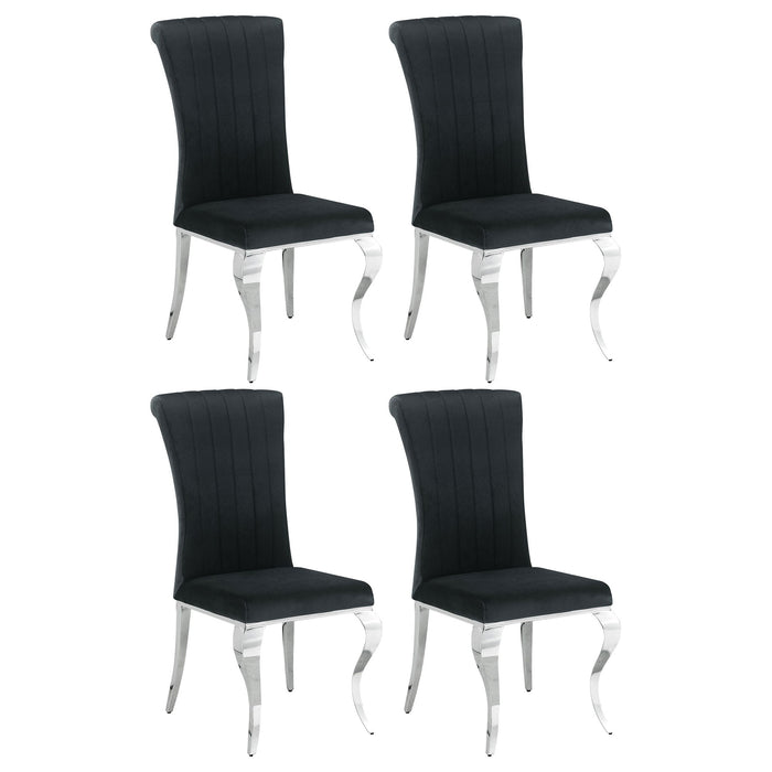 Elegant Upholstered Side Chairs (Set of 4) Furniture Max