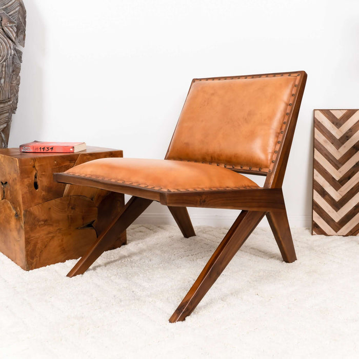Colin - Lounge Chair - Brown / Tan