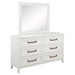 6 Drawer Dresser & Mirror - White Furniture Max
