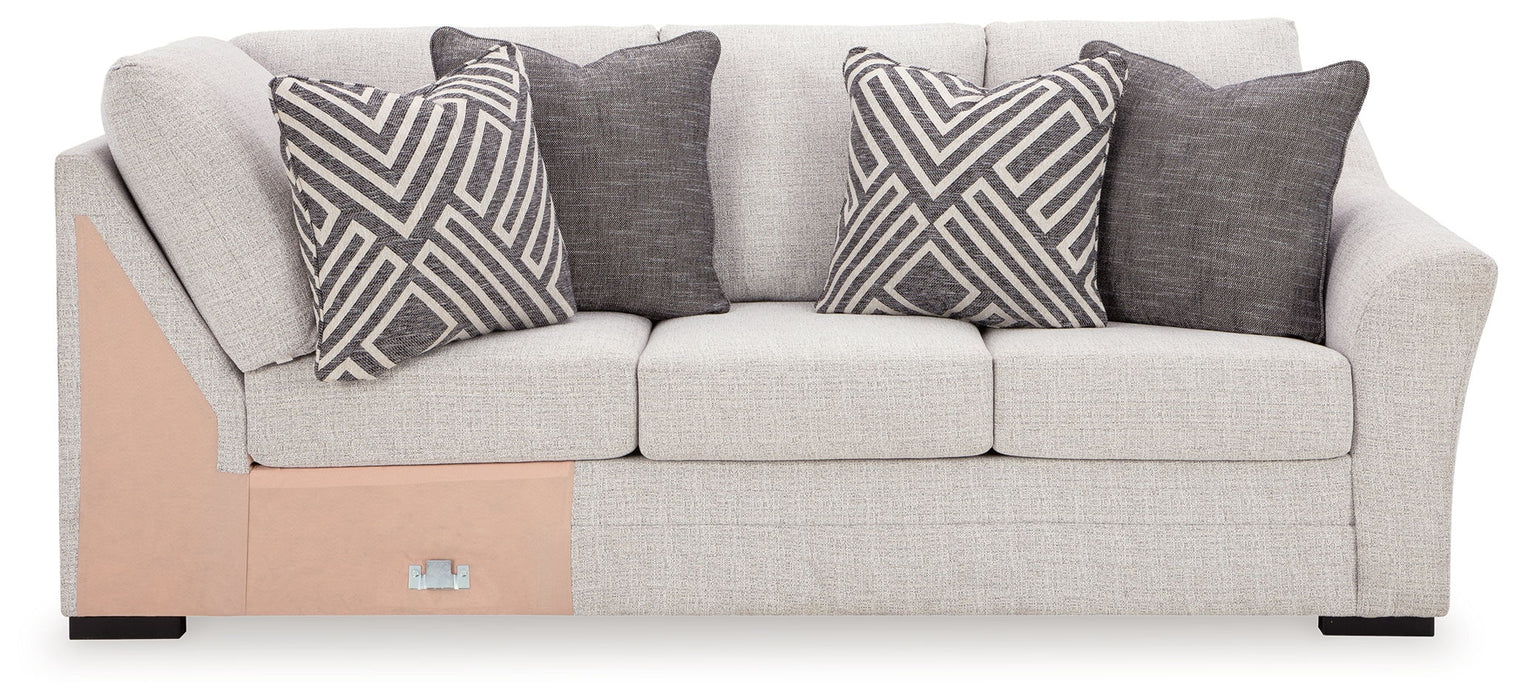 Koralynn - Raf Sofa with Corner Wedge - Stone Benchcraft®