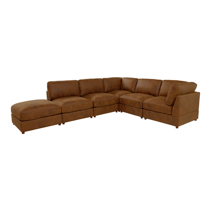 Modular Upholstered Sectional, Medium Firm Seat Cushion, Custom Configuration - Brown Home Essentials