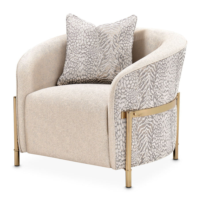 Lisbon - Accent Chair - Opal / Gold Michael Amini
