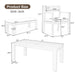 Outdoor Dining Set Rectangular Table With Umbrella Hole Hearth and Haven