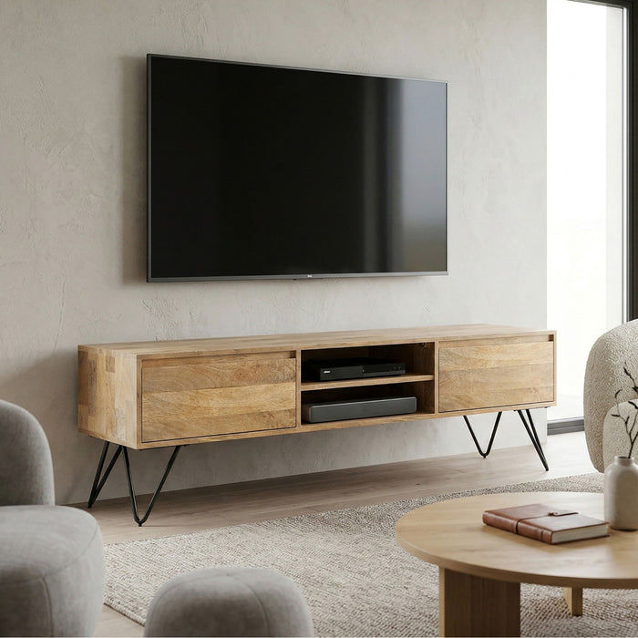 Hunter - Handcrafted TV Media Stand - Natural Simpli-Home