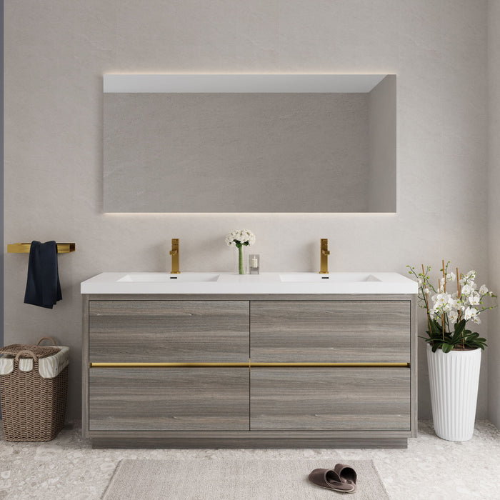 Bathin Freestanding Bathroom Vanity With Double Sinks, Bathroom Storage Vanity Cabinet With Stone Resin Countertop And Soft Close Drawers Home Essentials