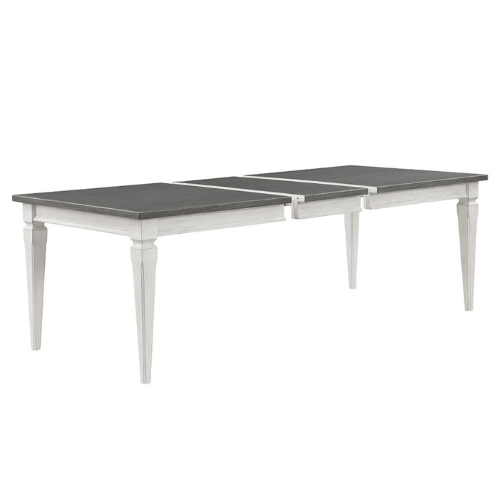 Katia - Dining Table With Leaf - Rustic Gray & Weathered White