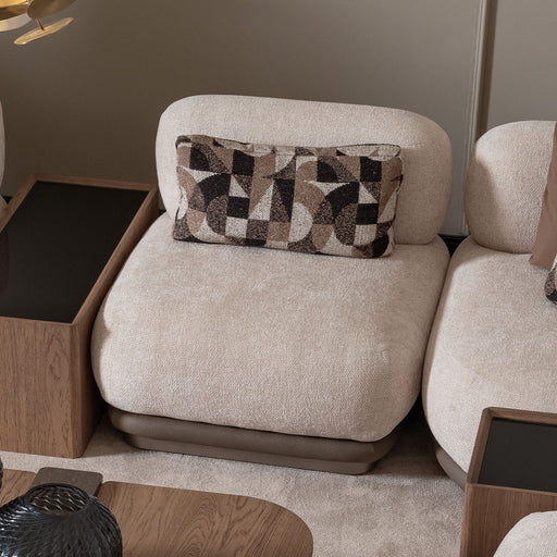 Bristol Point - Armless Chair - Fawn / Saddle Brown Michael Amini