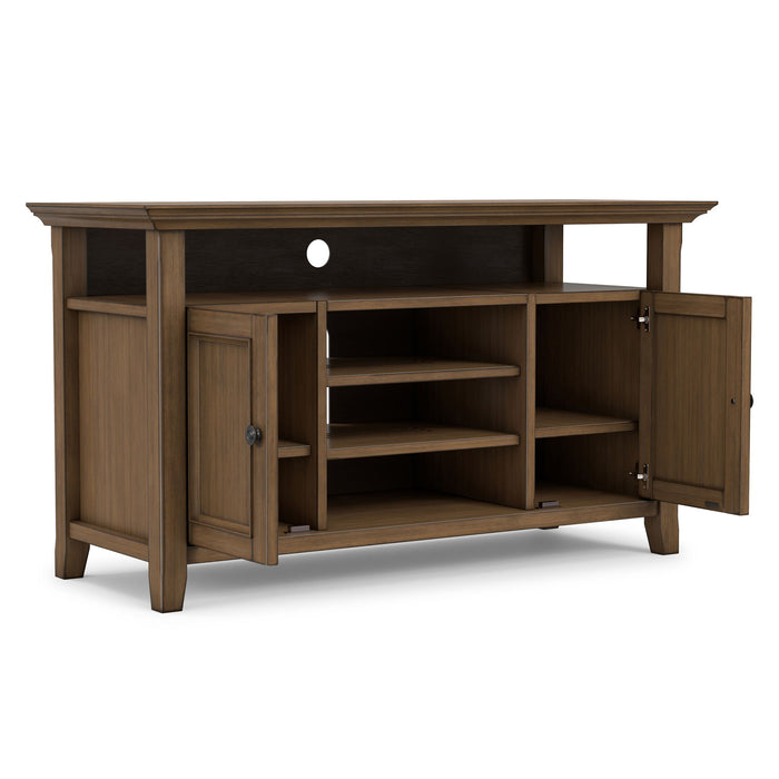 Amherst - TV Media Stand - Rustic Natural Aged Brown Simpli-Home