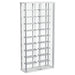Wine Storage LED Curio Cabinet - Chrome Furniture Max
