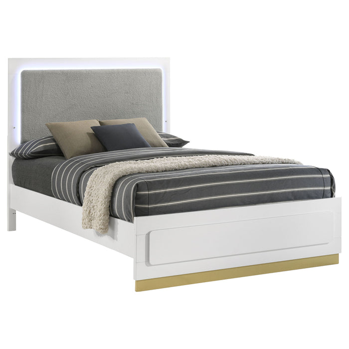 Sophia - Panel Bed With LED Headboard