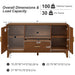 TV Stand With Drawer And Cabinets - Brown Home Essentials