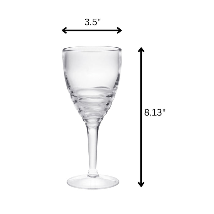 Swirl Plastic Wine Glasses (Set of 4)