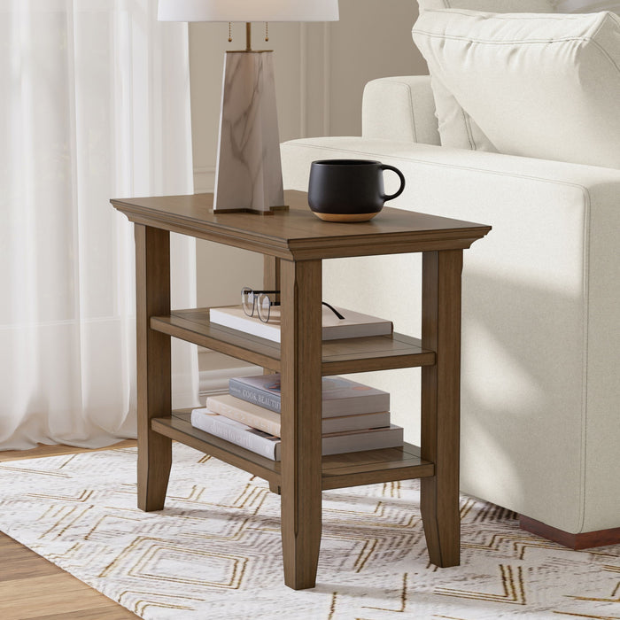 Acadian - Narrow Side Table - Rustic Brown Simpli-Home