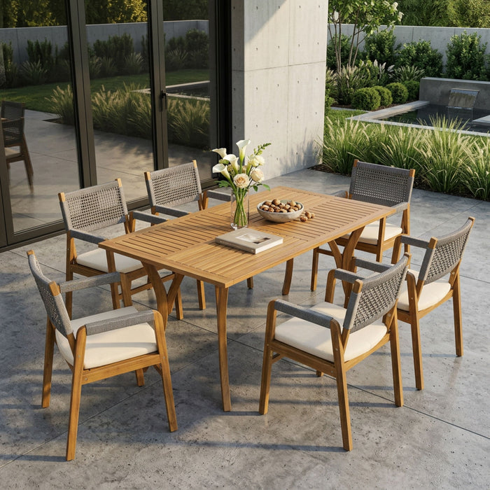 Outdoor Rustic Patio Acacia Bistro Set With Cushions Noble House