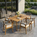 Outdoor Rustic Patio Acacia Bistro Set With Cushions Noble House