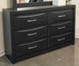 Stabotta - Six Drawer Dresser - Black Signature Design by Ashley®