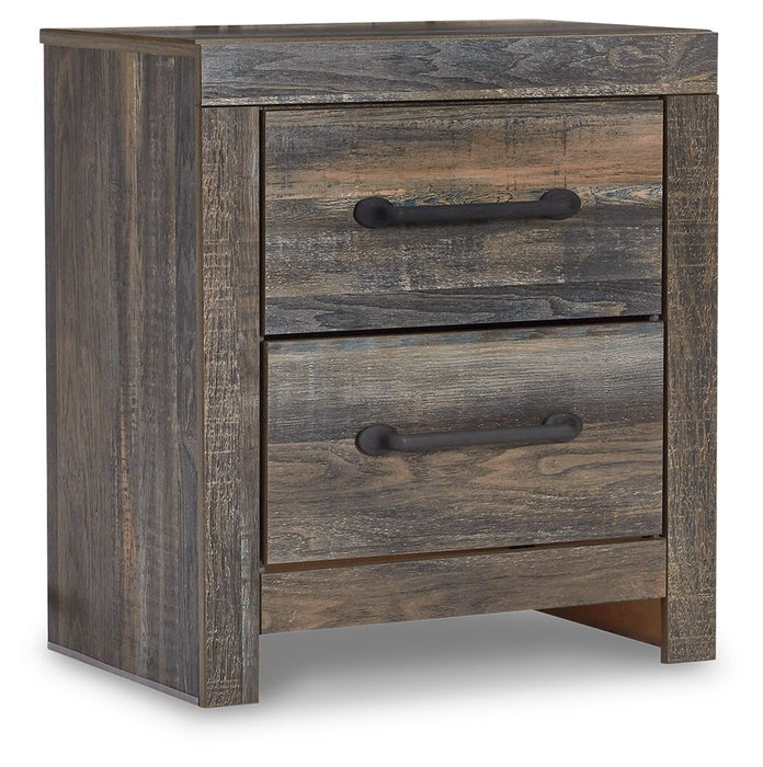 Drystan - Two Drawer Night Stand - Brown / Beige Signature Design by Ashley®