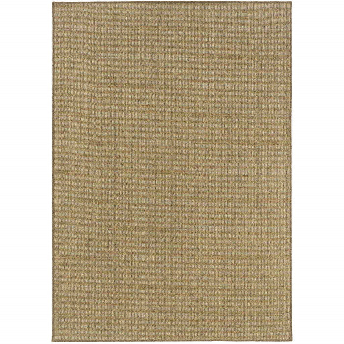 9' X 13' Stain Resistant Indoor & Outdoor Area Rug - Tan